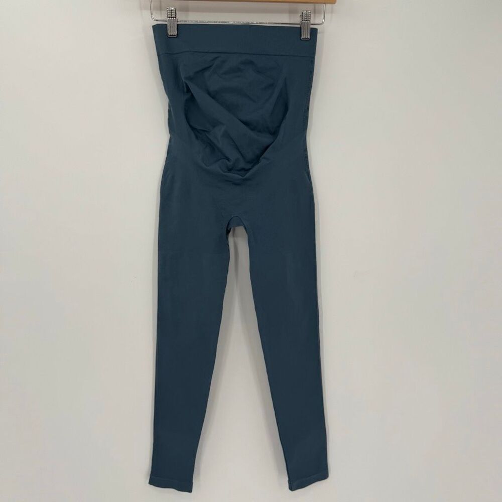 BLANQI Everyday Maternity Belly Support Leggings Blue High Waisted‎ Blue Small
